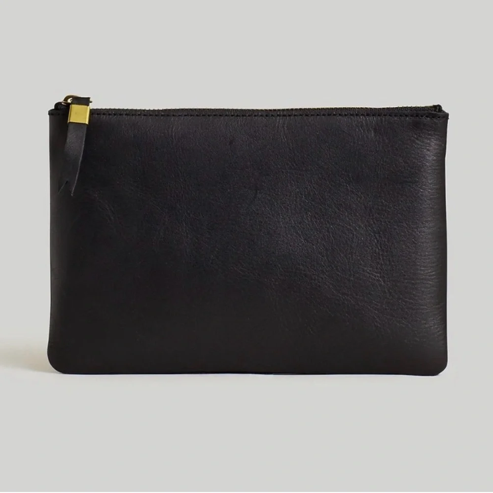 Madewell Black Leather Clutch - Picture 1 of 6